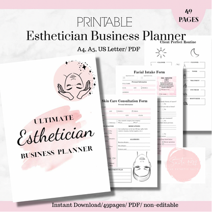 Esthetician Business Planner | Esthetician Planner |The Esthetic Suite